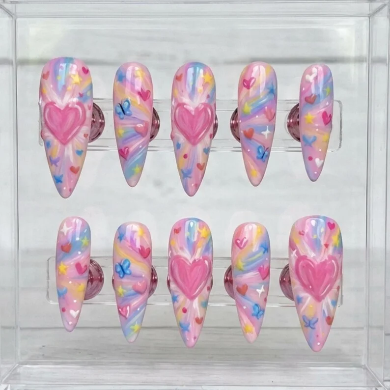 press on nails, custom press on nails, fake nails, Nails Art, stained glass nails, gold press on nails, 3d press on nails, luxury press on nails, handmade press on nails