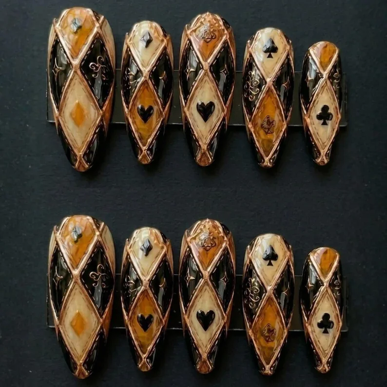 press on nails, custom press on nails, fake nails, Nails Art, stained glass nails, gold press on nails, 3d press on nails, luxury press on nails, handmade press on nails