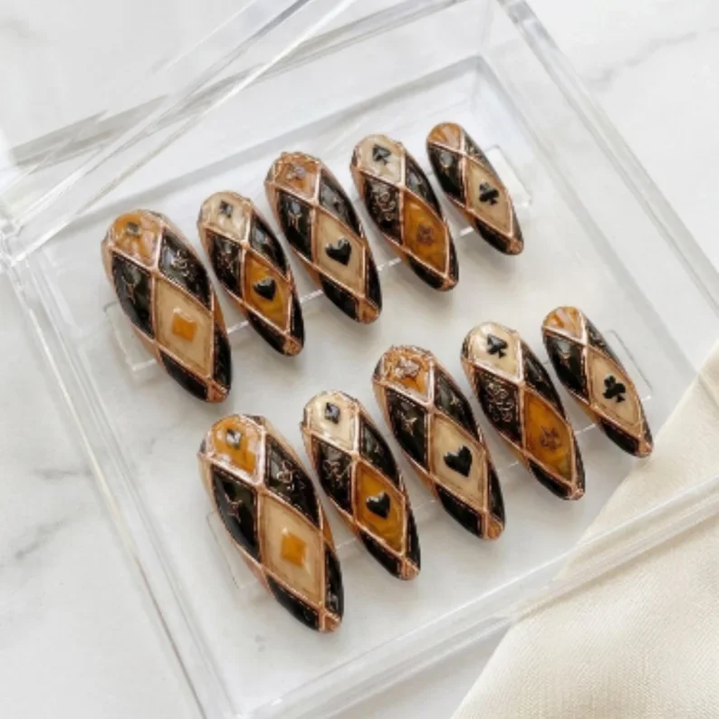 press on nails, custom press on nails, fake nails, Nails Art, stained glass nails, gold press on nails, 3d press on nails, luxury press on nails, handmade press on nails
