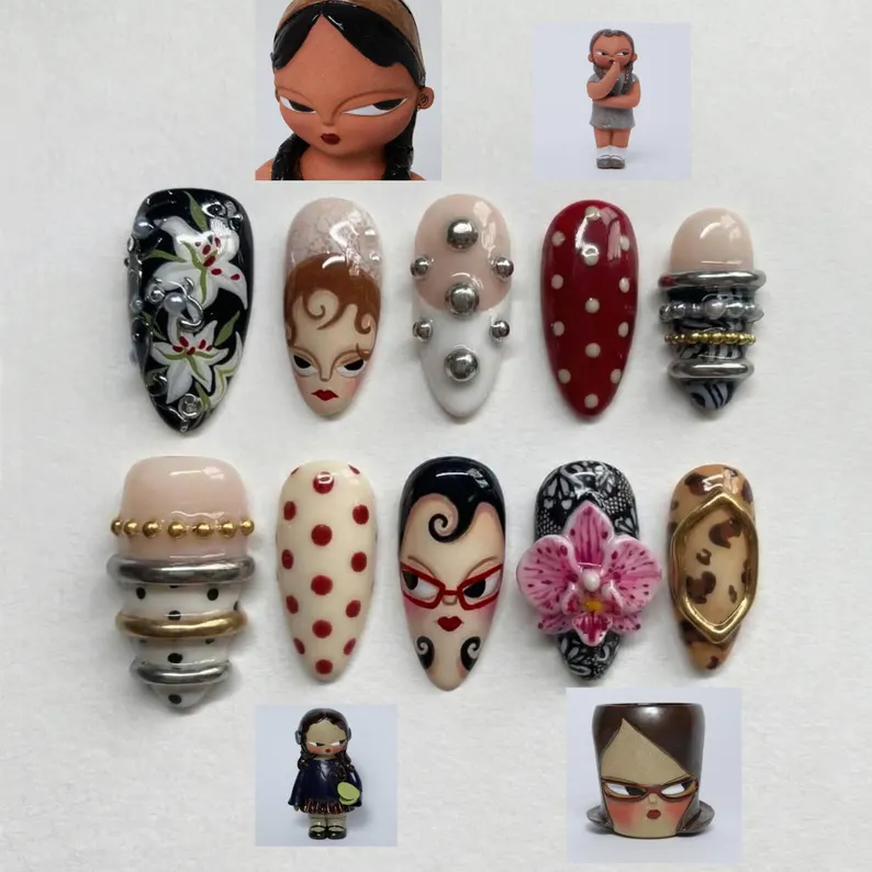 press on nails, custom press on nails, fake nails, Nails Art, stained glass nails, gold press on nails, 3d press on nails, luxury press on nails, handmade press on nails