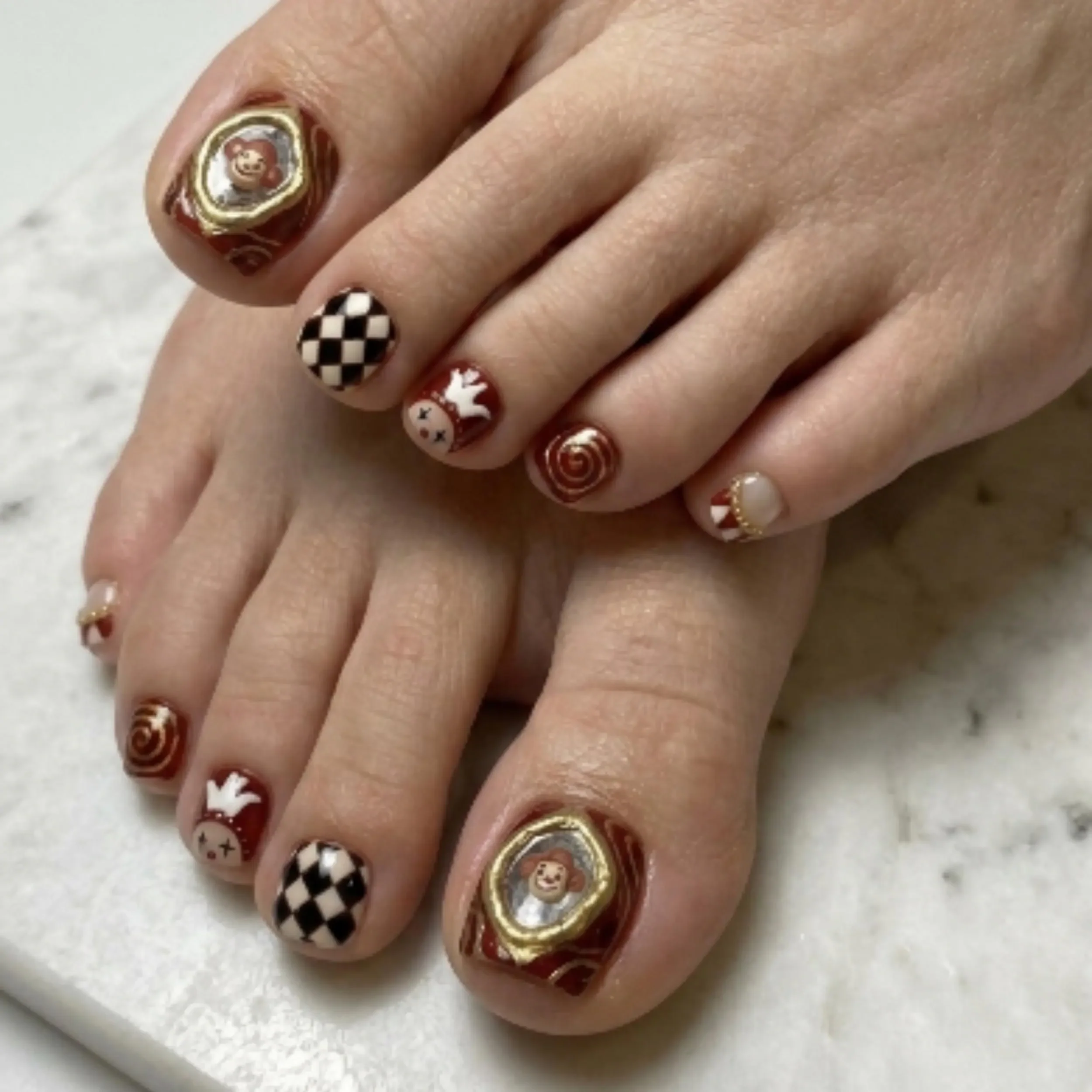vintage harlequin, couture press on, press on nails, custom press on nails, fake nails, Nails Art, stained glass nails, gold press on nails, 3d press on nails, luxury press on nails, handmade press on nails