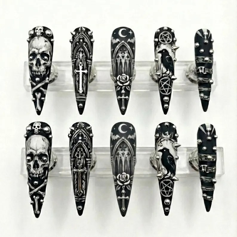 press on nails, custom press on nails, fake nails, Nails Art, stained glass nails, gold press on nails, 3d press on nails, luxury press on nails, handmade press on nails