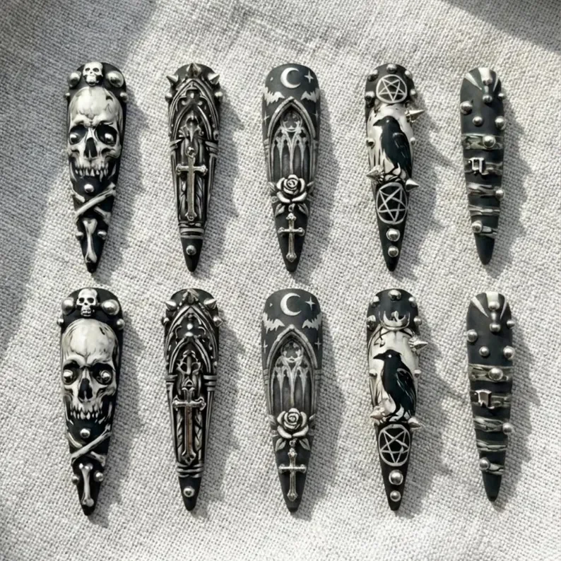 press on nails, custom press on nails, fake nails, Nails Art, stained glass nails, gold press on nails, 3d press on nails, luxury press on nails, handmade press on nails