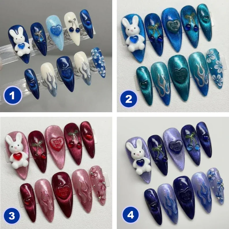 Chrome flame nails, Valentine’s day nails, press on nails, custom press on nails, fake nails, Nails Art, stained glass nails, gold press on nails, 3d press on nails, luxury press on nails, handmade press on nails