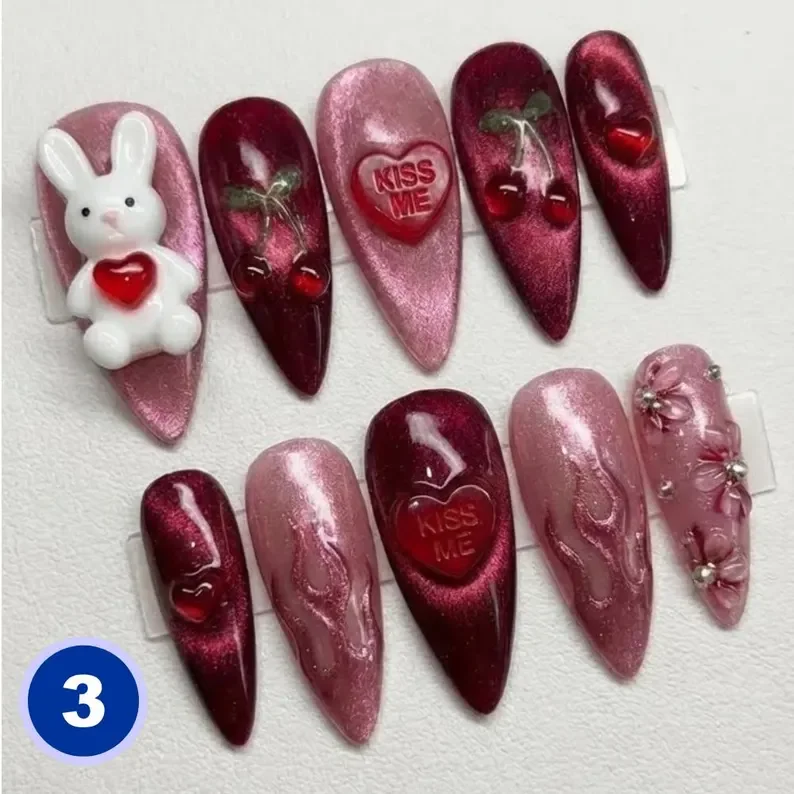 Flame design nails, Press on manicure, press on nails, custom press on nails, fake nails, Nails Art, stained glass nails, gold press on nails, 3d press on nails, luxury press on nails, handmade press on nails