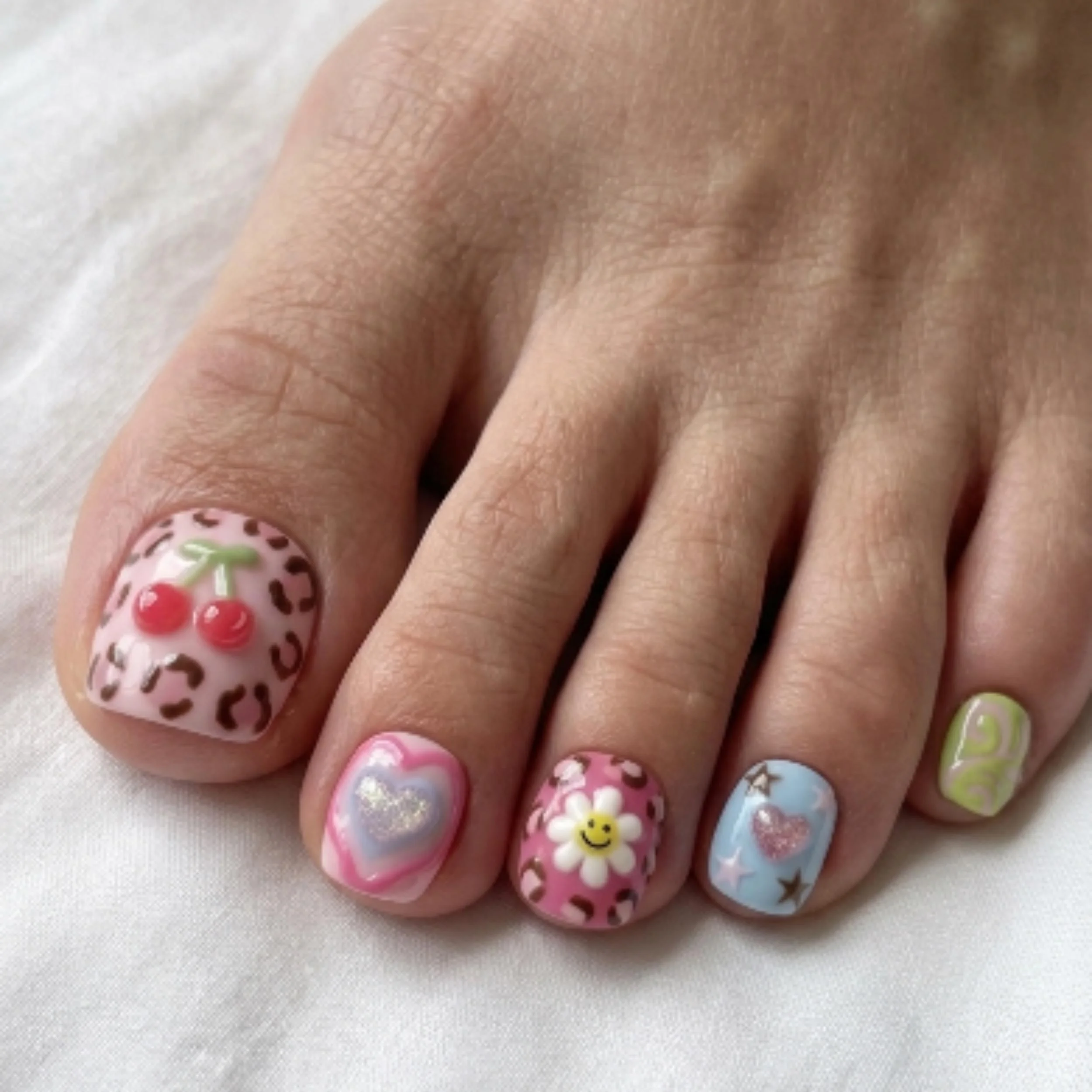 Pink leopard print, Summer pedicure, press on nails, custom press on nails, fake nails, Nails Art, stained glass nails, gold press on nails, 3d press on nails, luxury press on nails, handmade press on nails