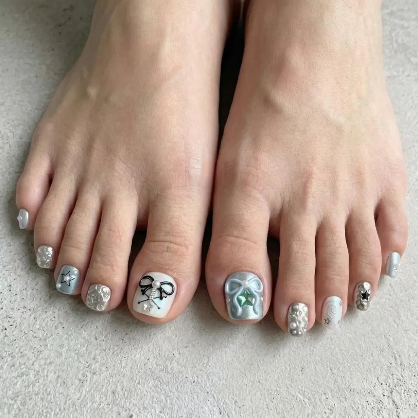 3D bow nails, star pedicure set, press on nails, custom press on nails, fake nails, Nails Art, stained glass nails, gold press on nails, 3d press on nails, luxury press on nails, handmade press on nails