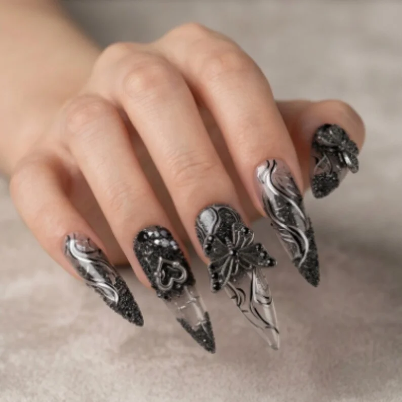 press on nails, custom press on nails, fake nails, Nails Art, stained glass nails, gold press on nails, 3d press on nails, luxury press on nails, handmade press on nails