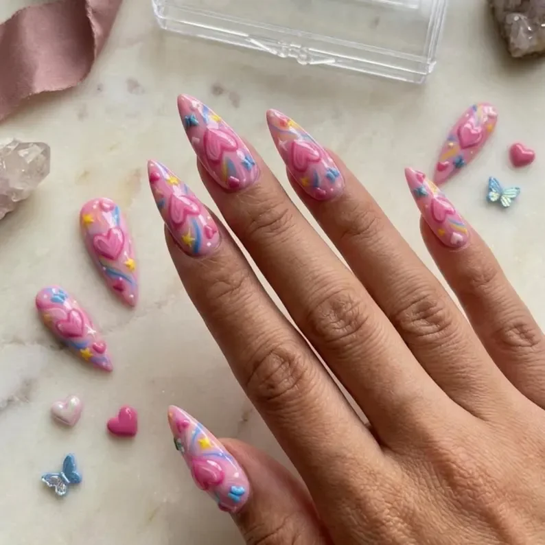 press on nails, custom press on nails, fake nails, Nails Art, stained glass nails, gold press on nails, 3d press on nails, luxury press on nails, handmade press on nails