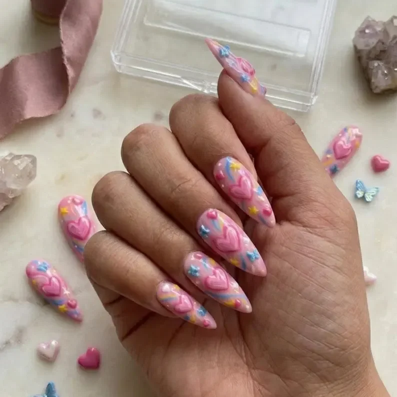 press on nails, custom press on nails, fake nails, Nails Art, stained glass nails, gold press on nails, 3d press on nails, luxury press on nails, handmade press on nails