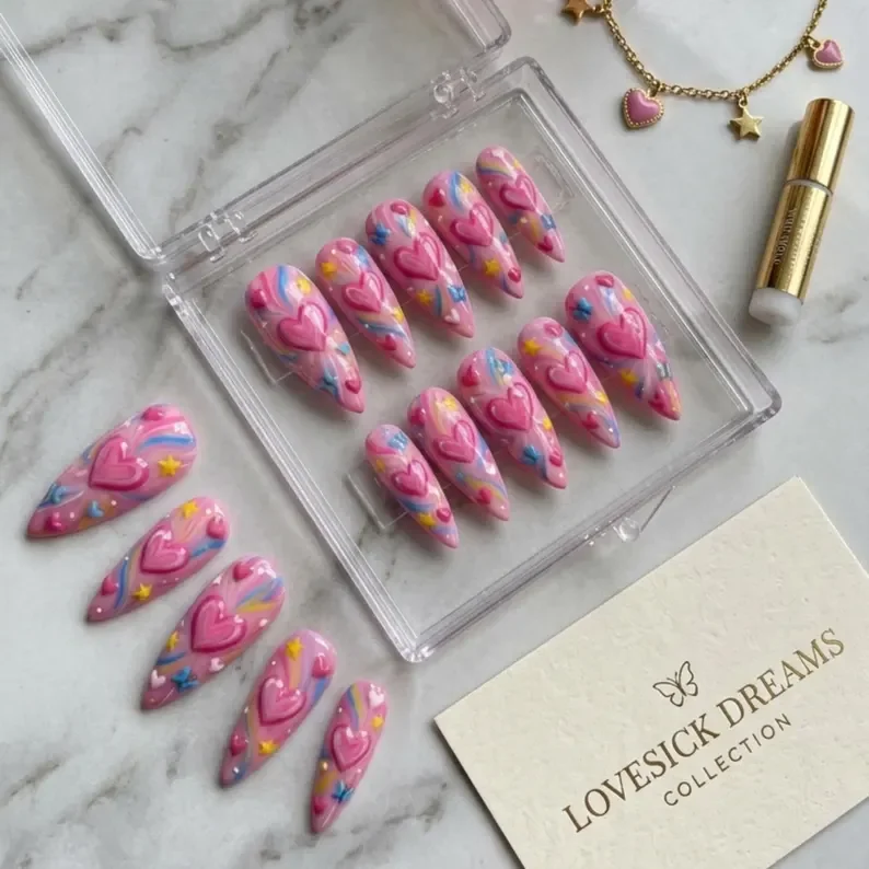 press on nails, custom press on nails, fake nails, Nails Art, stained glass nails, gold press on nails, 3d press on nails, luxury press on nails, handmade press on nails