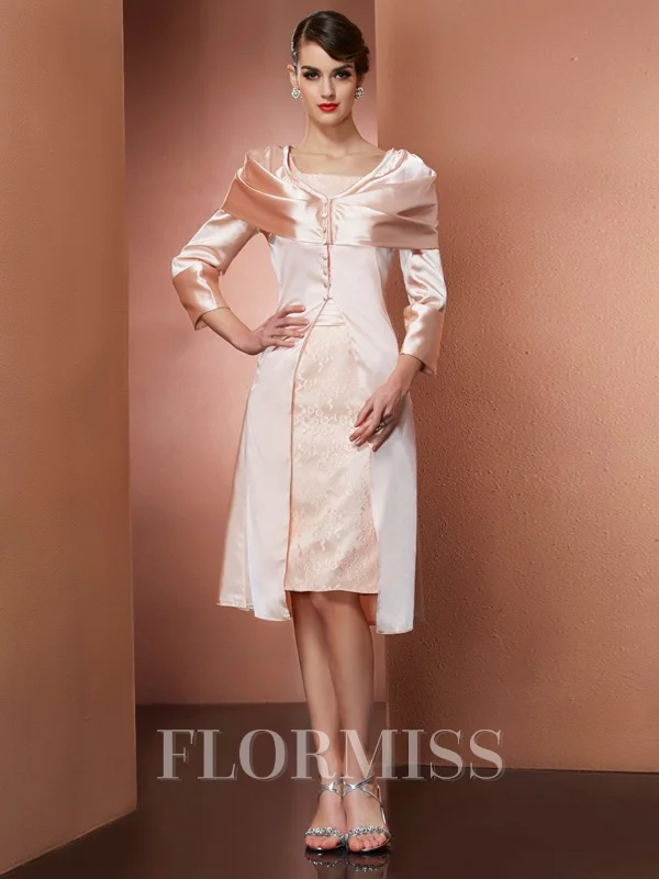 Elastic Woven Satin Long Sleeves Special Occasion Wrap