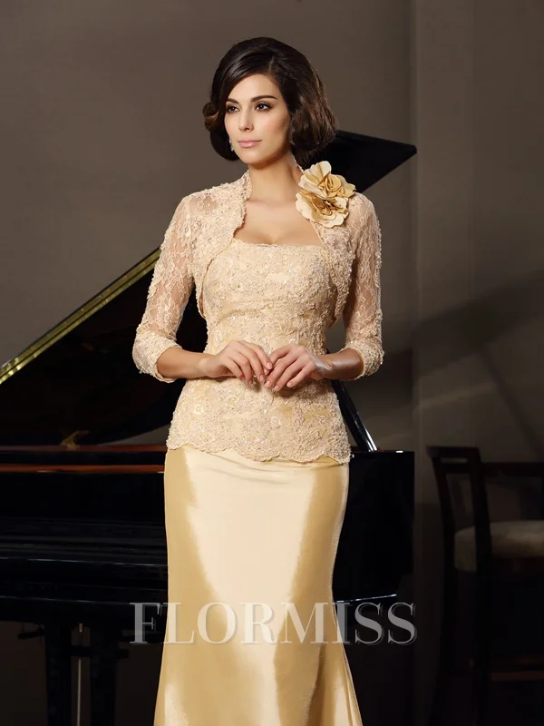 Lace 3/4 Sleeves Hand-made Flower Special Occasion Wrap