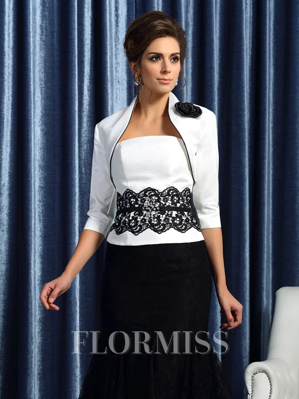 Taffeta 3/4 Sleeves Special Occasion Wrap