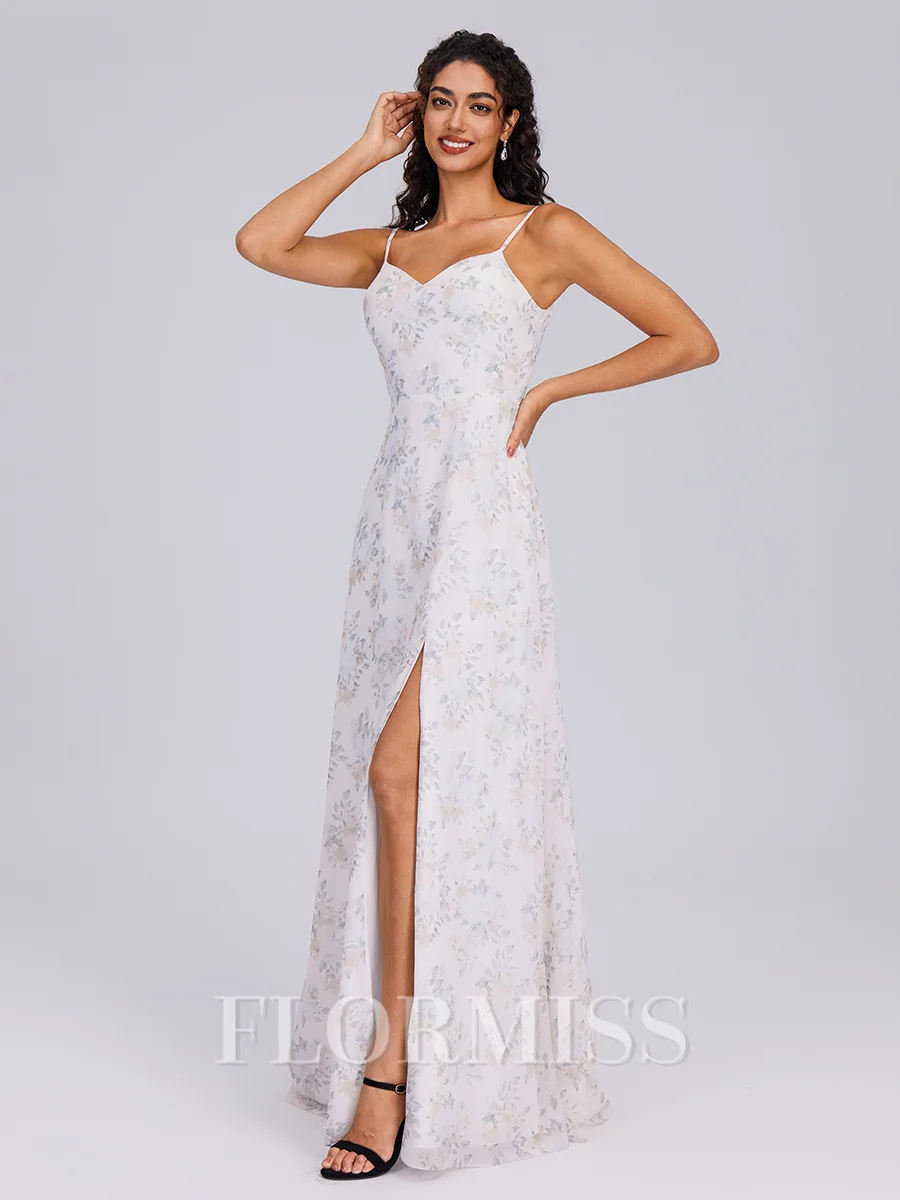 A-line Floor-Length Chiffon Convertible Bridesmaid Dress