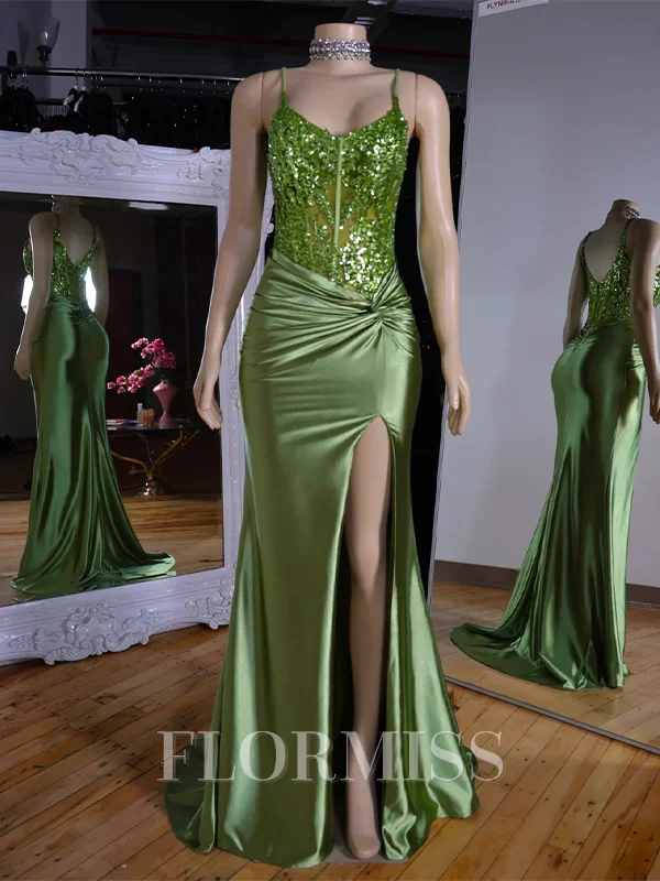 Sheath V-neck Appliques Lace Sweep Train Silk Like Satin Corset Dress