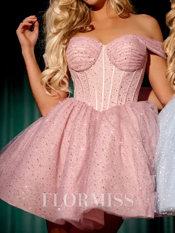 A-line/Princess Strapless Sleeveless Short/Mini Homecoming Dress