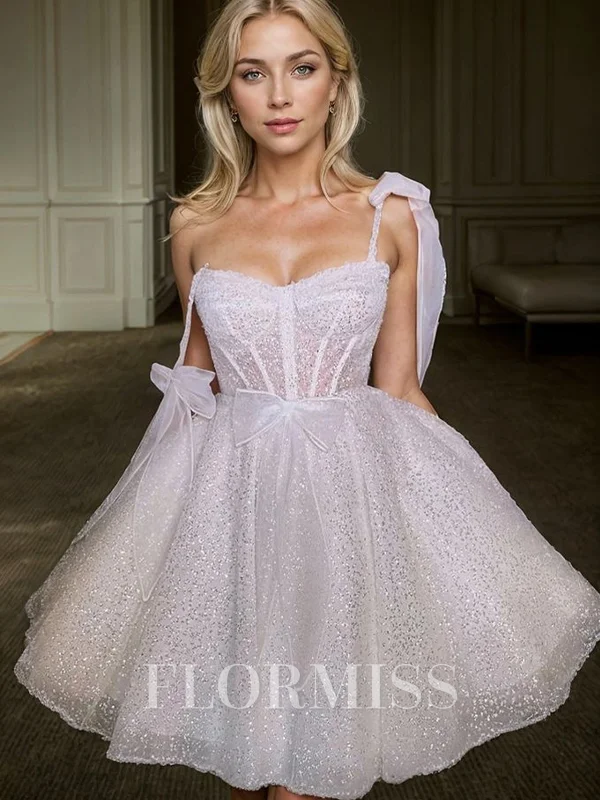 A-line Sweetheart Sequin Short/Mini Corset Dress