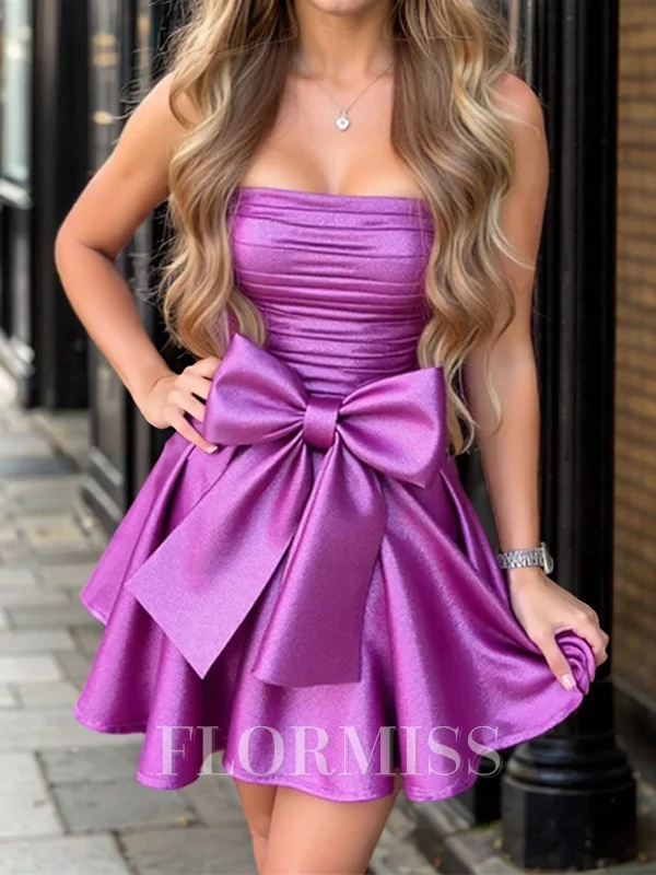 A-line Straight Bow Corset Dress