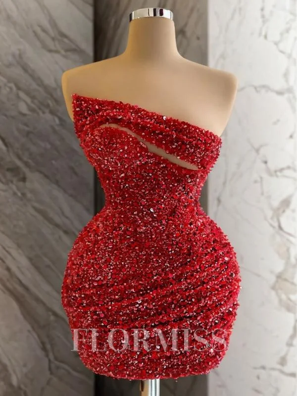 Sheath Straight Pleated Short/Mini Dress