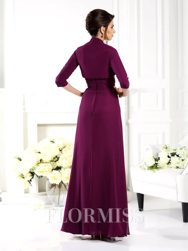 A-Line/Princess Sweetheart Floor-Length Chiffon Mother of the Bride Dresses With Beading