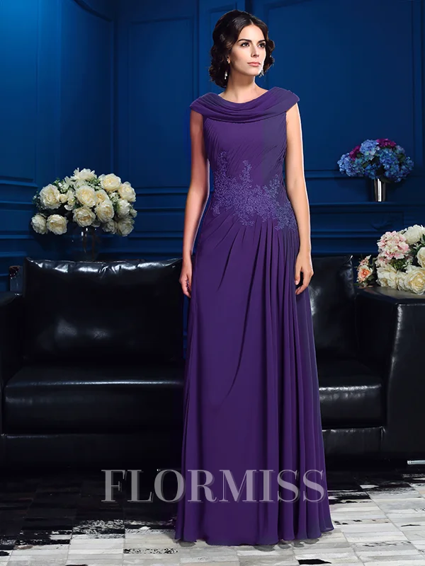 A-Line/Princess Other Floor-Length Chiffon Mother of the Bride Dresses With Pleats
