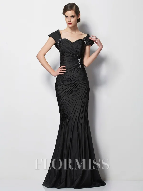 Trumpet/Mermaid Sweetheart Sweep Train Taffeta Mother of the Bride Dresses With Beading