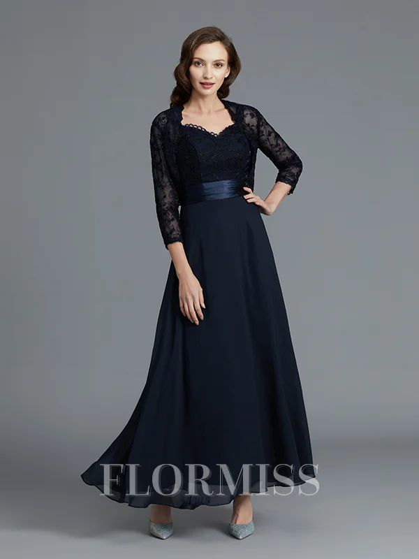 A-Line/Princess Sweetheart Ankle-Length Chiffon Mother of the Bride Dresses