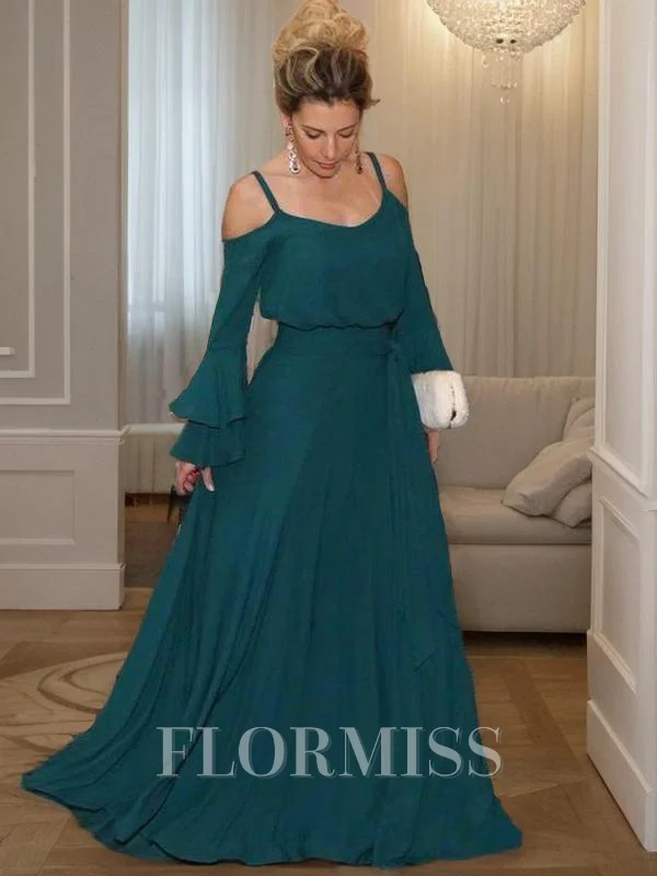 A-Line/Princess Square Floor-Length Chiffon Mother of the Bride Dresses