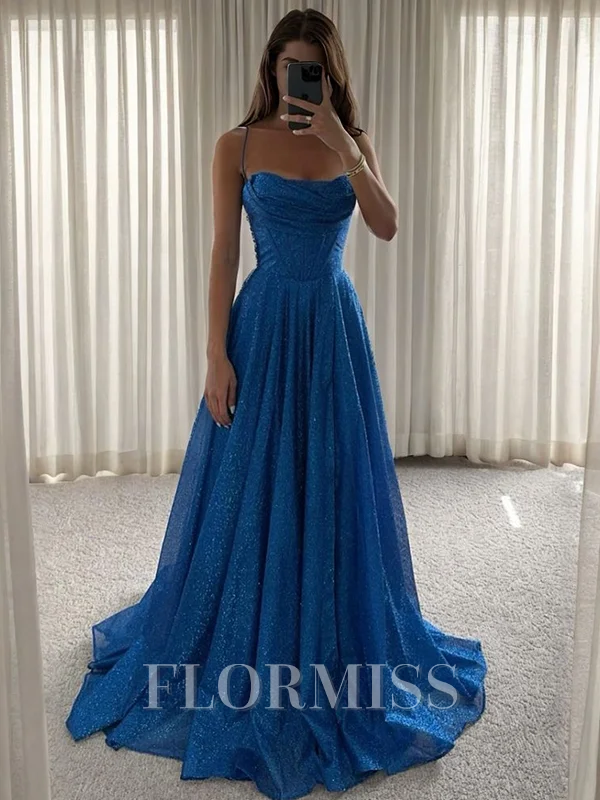 A-line Cowl Pleated Floor-Length Corset Dress