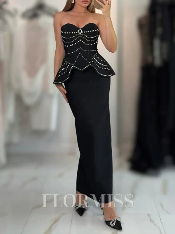 Trumpet/Mermaid Velvet Sweetheart Sleeveless Court Train Leg Slit Dress