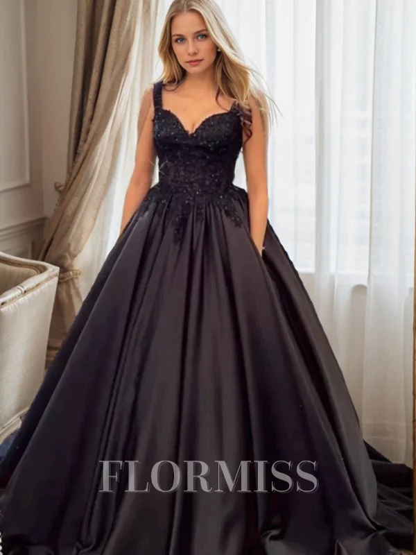 Ball-Gown V-neck Court Train Sleeveless Wedding Dresses