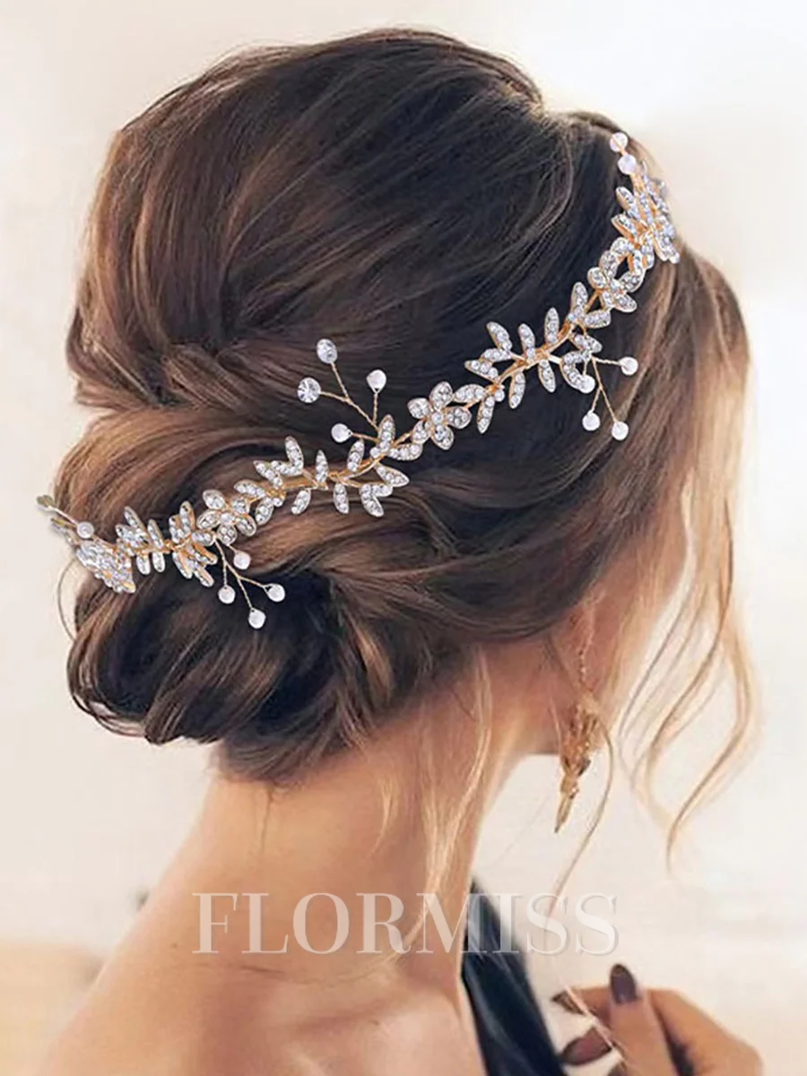 Stunning Pearls With Rhinestone Headpieces