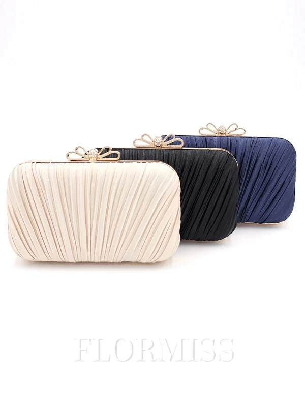 Exquisite Satin With Ruched Evening/Party Handbags