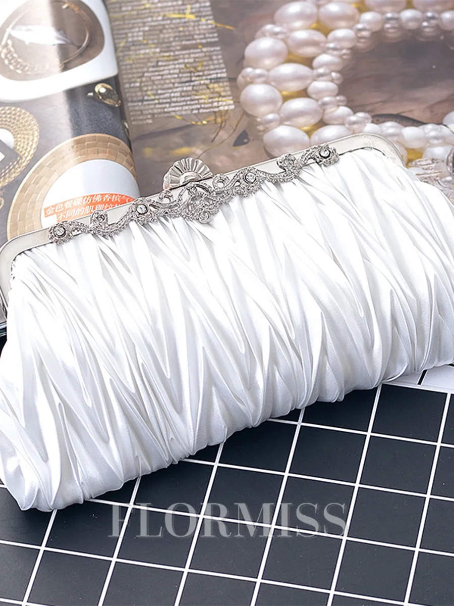 Elegant Satin With Rhinestone Evening/Party Handbags