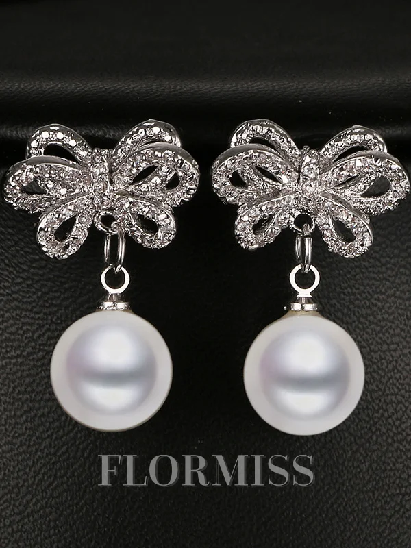 Charming Copper With Imitation Pearl Earrings