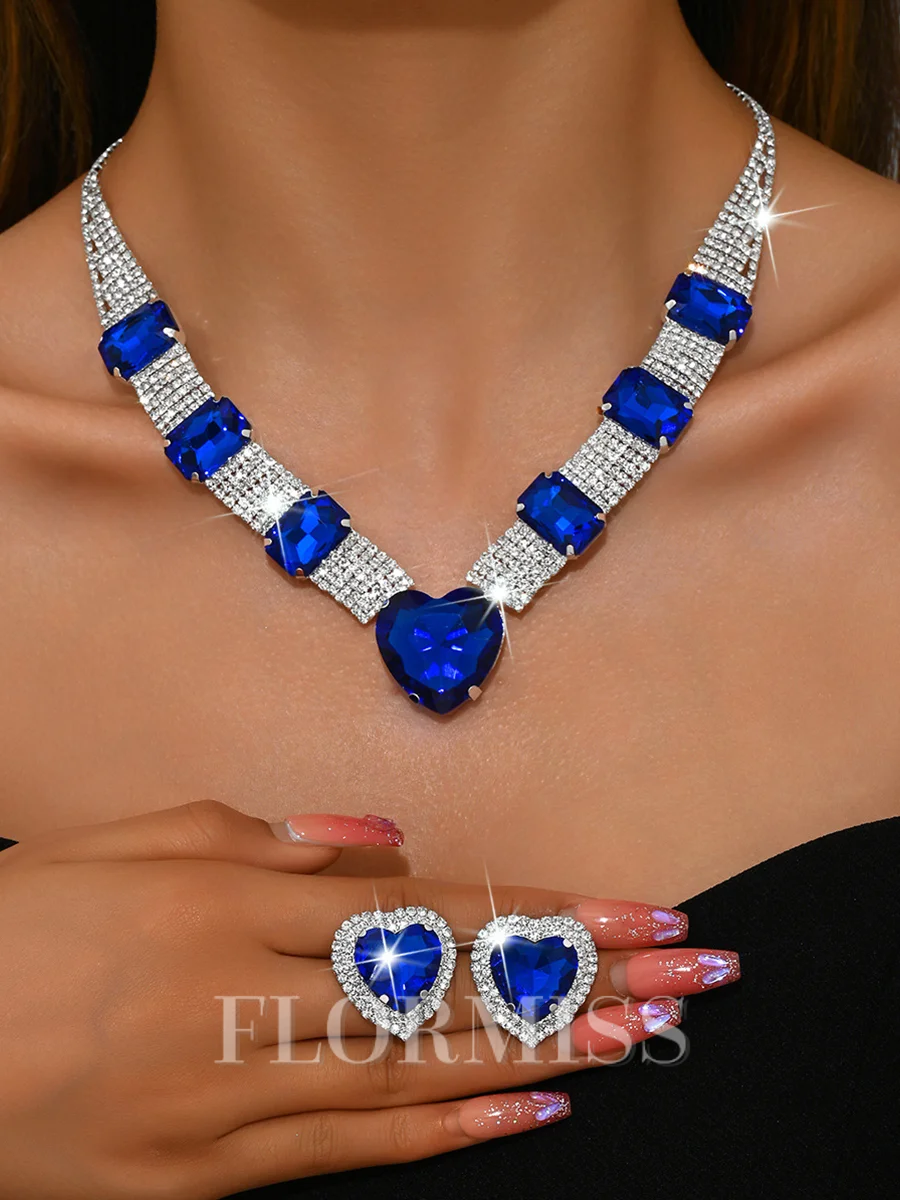 Luxurious Alloy With Rhinestone Jewelry Set