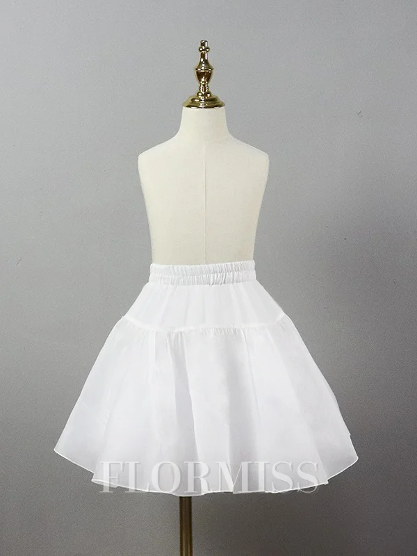 Tulle A-Line 3 Tier Short/Mini Petticoats For Children