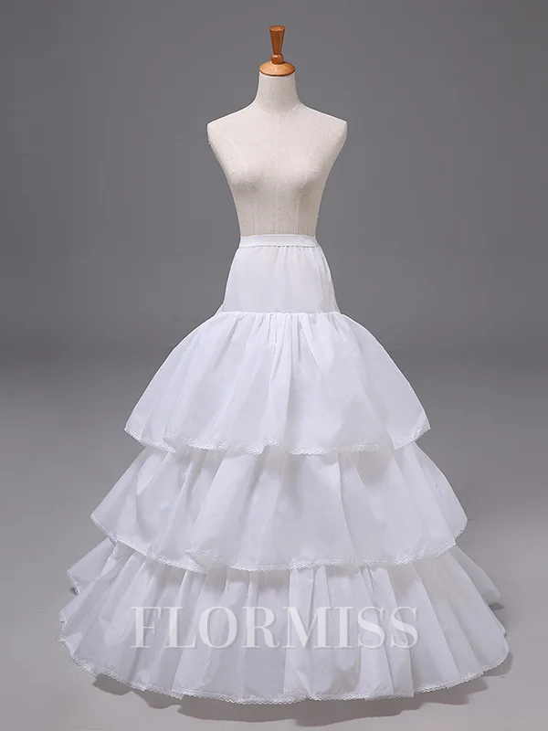 A-Line 3 Tiers Sweep/Brush Train Wedding Petticoats