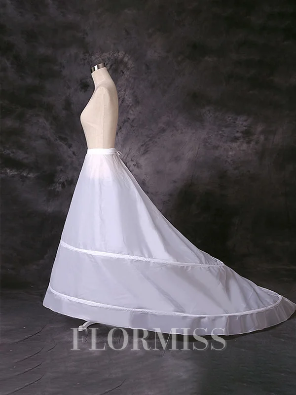 Nylon A-Line 1 Tier Sweep/Brush Train Wedding Petticoats
