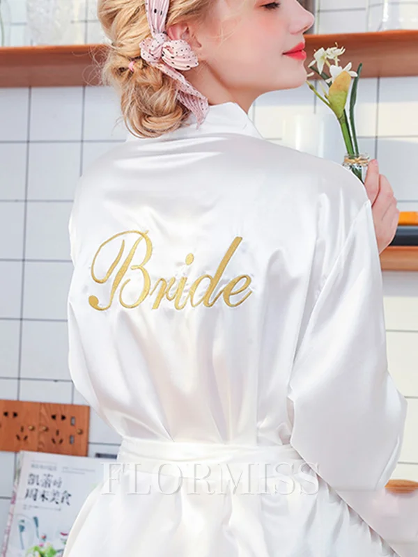 Comfortable Silk like Satin Bride Robes