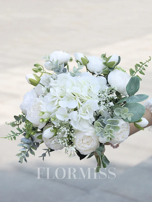 Free-Form Fascinating Silk Flower Bridal Bouquets