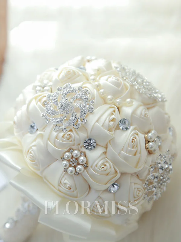 Luxurious Round Artificial Flower Bridal Bouquets