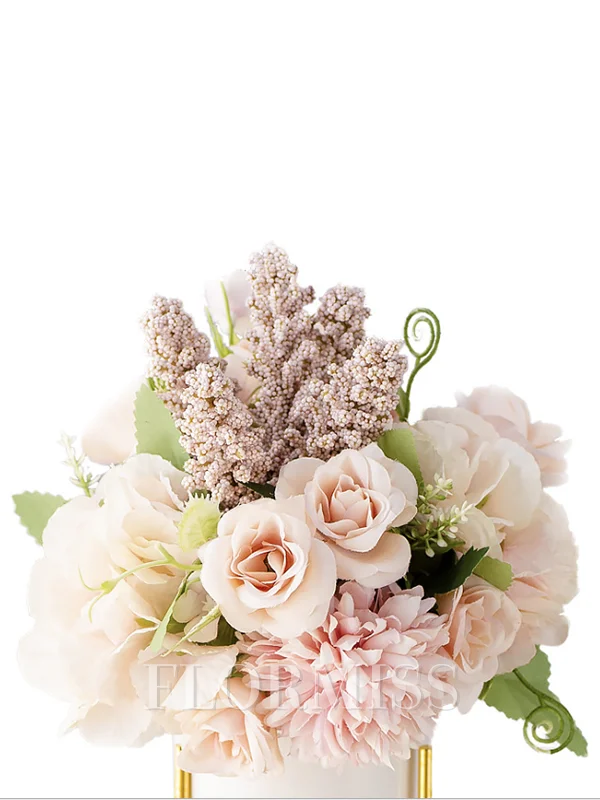 Charming Free-Form Silk Flower Bridal Bouquets
