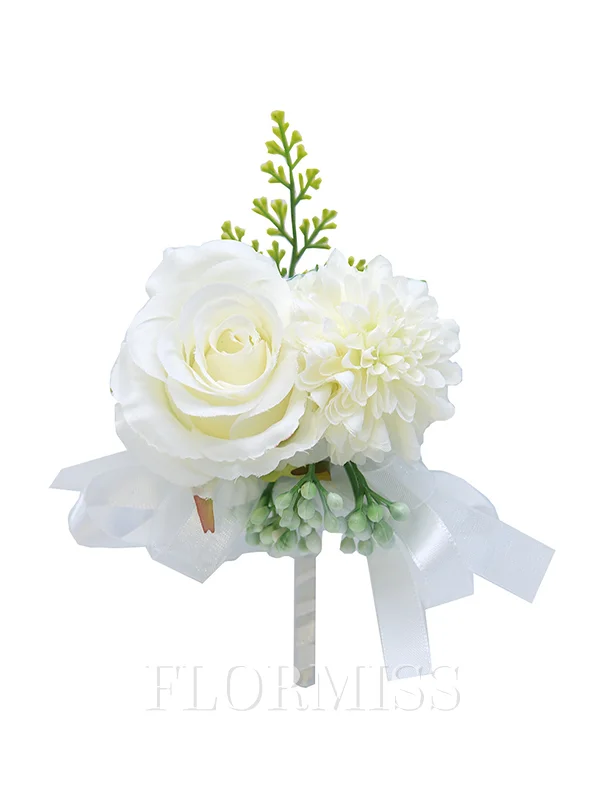 Delicate Free-Form Silk Flower Boutonniere(Sold in a single piece)