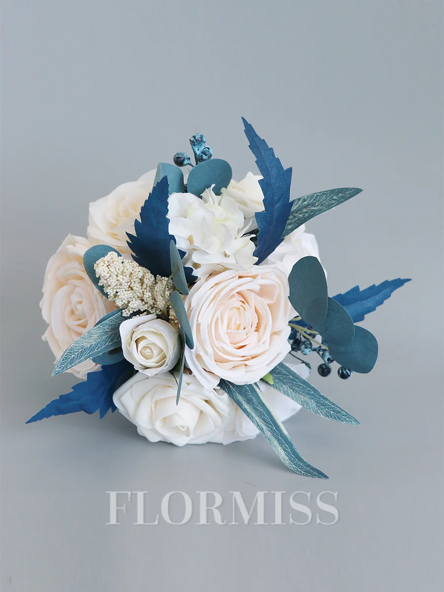 Fascinating Free-Form Silk Flower Bridal Bouquets