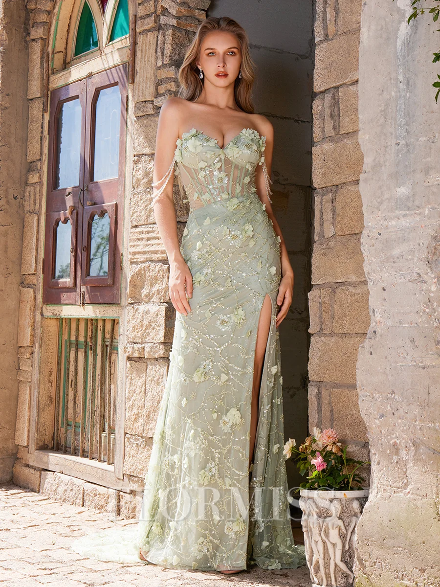 Sheath Sweetheart Appliques Lace Court Train Lace Corset Dress