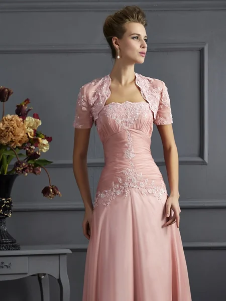 Chiffon Short Sleeves...