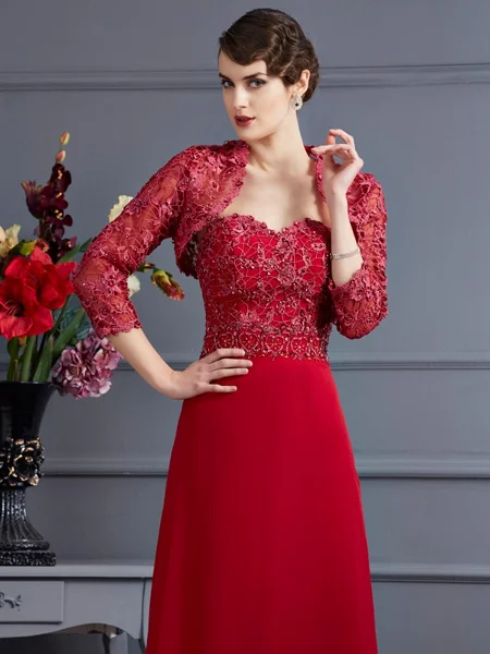 Net 3/4 Sleeves Applique...