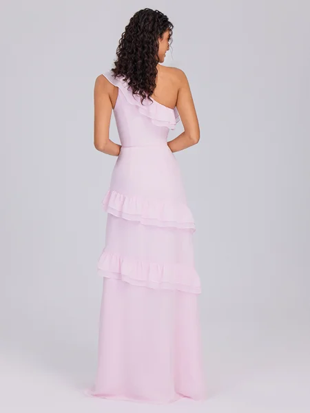 A-line One-Shoulder...